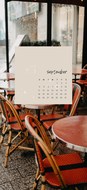 Calendar on city Cafe view Snapchat Geofilter tervezősablon