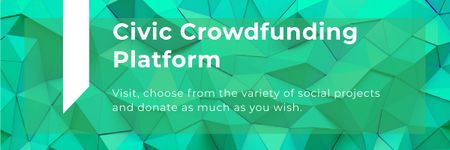 Civic Crowdfunding Platform Email header Modelo de Design