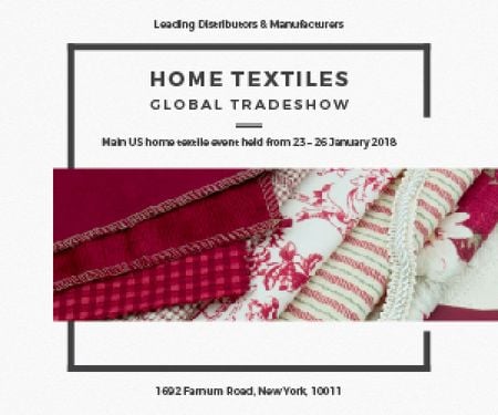 Plantilla de diseño de Home textiles global tradeshow Medium Rectangle 