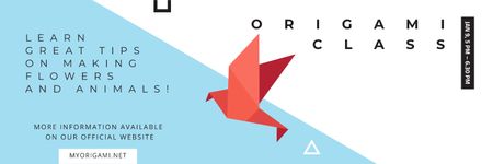 Origami Classes Invitation Bird Paper Figure Twitter Πρότυπο σχεδίασης