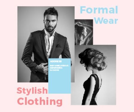Formal wear store Medium Rectangleデザインテンプレート