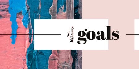 Designvorlage Set of Learning Goals on Pink für Image