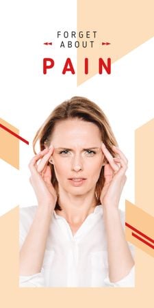 Modèle de visuel Woman suffering from headache - Graphic