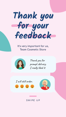 Customer Reviews of Cosmetic Store Instagram Story Design Template