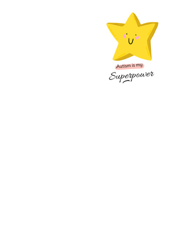 Cute Yellow Star with Quote T-Shirt Šablona návrhu