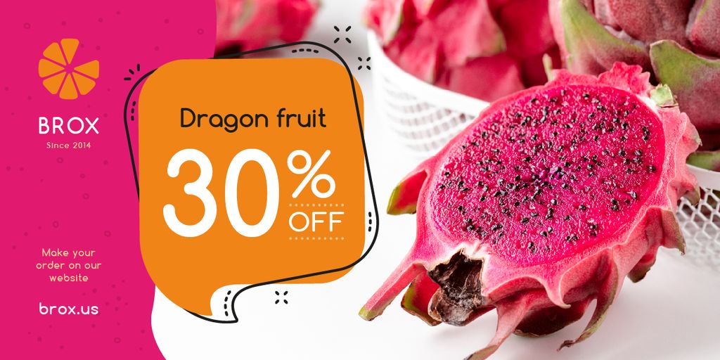 Template di design Exotic Fruits Offer Red Dragon Fruit Image