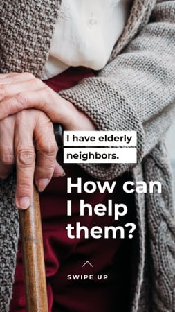 Platilla de diseño #ViralKindness awareness with care for Elder people Instagram Story