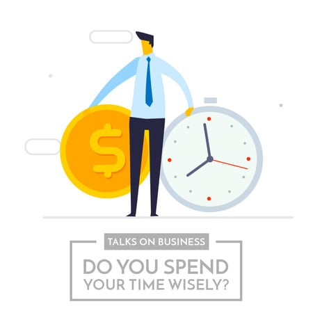 Platilla de diseño Businessman valuing his time Animated Post