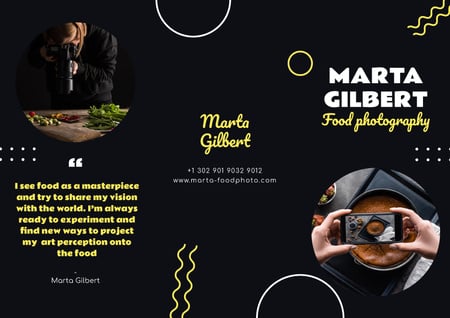 Modèle de visuel Food Photographer Offer with Dish Compositions - Brochure