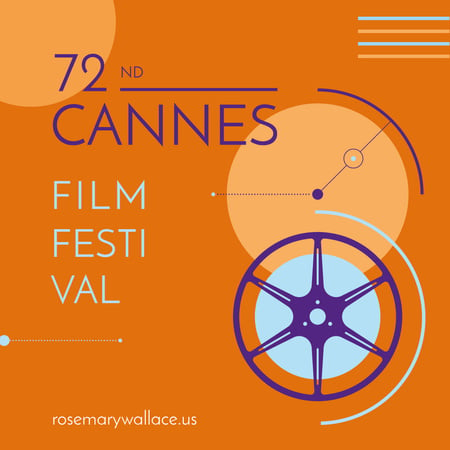 Plantilla de diseño de Cannes Film Festival Instagram 