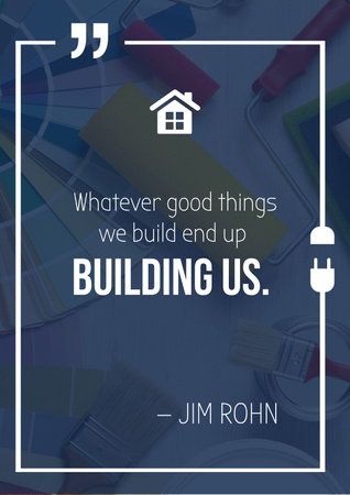 Szablon projektu Inspirational Quote about Building Poster