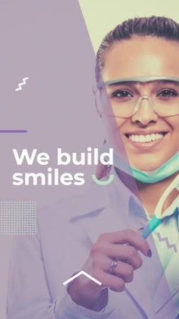 Plantilla de diseño de Dental Clinic Doctor smiling Instagram Story 