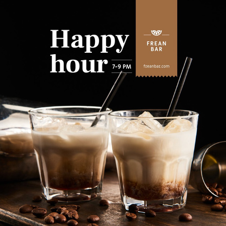 Special Offer with Coffee Coctails Instagram – шаблон для дизайну