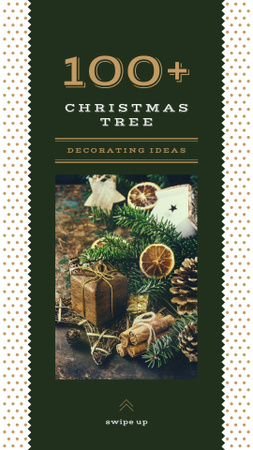 Christmas gift box and decorations Instagram Story tervezősablon