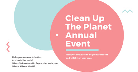 Modèle de visuel Clean up the Planet Annual event - Facebook AD