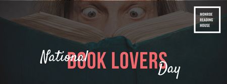 Plantilla de diseño de National Book Lovers day Annoucement Facebook cover 