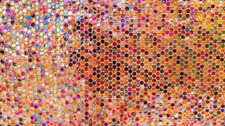 Ontwerpsjabloon van Zoom Background van kleine veelkleurige gradiëntcirkels