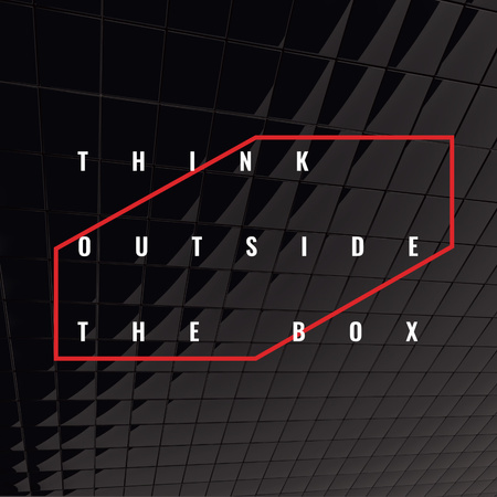 Think outside the box Citation Instagram Modelo de Design
