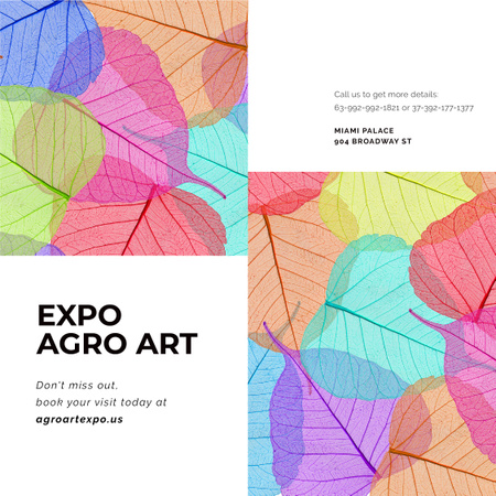 Nature Expo Art Invitation Instagram Modelo de Design