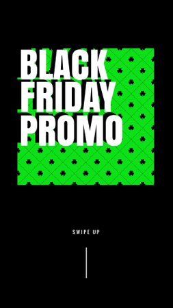 Black Friday promo on green Instagram Story Design Template