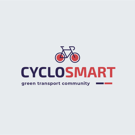 Green Transport Bicycle Icon Logo Design Template