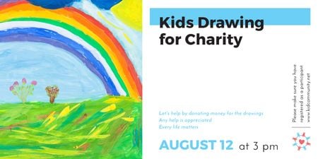 Designvorlage Regenbogen in kindlicher Malerei für Twitter