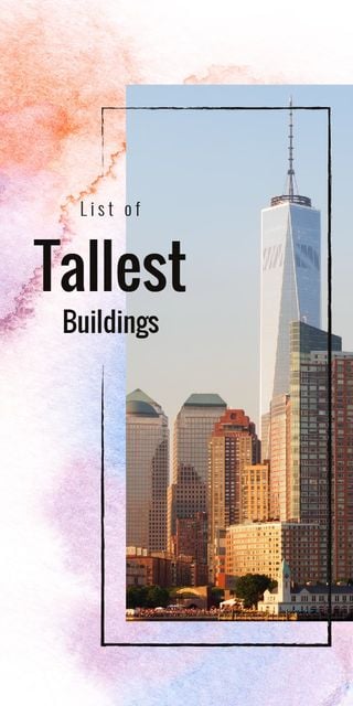 City with tallest Buildings Graphic Πρότυπο σχεδίασης