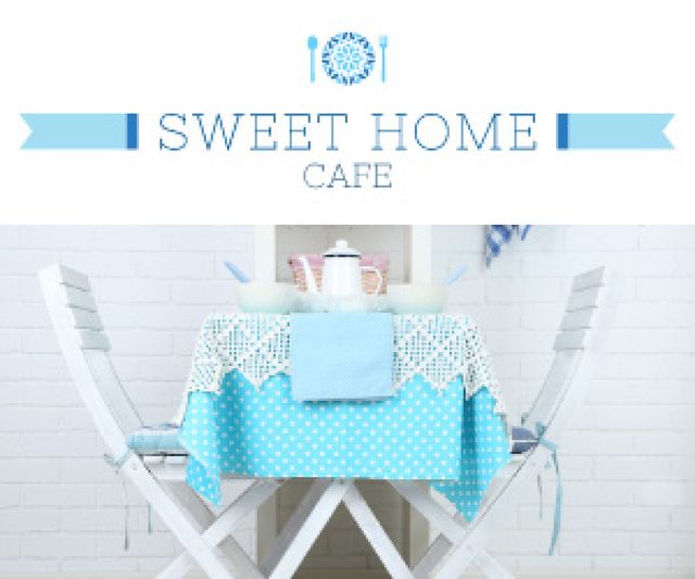 Invitation to Sweet Home Cafe Medium Rectangle tervezősablon
