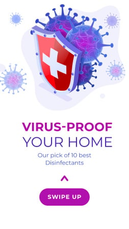 Medical advice with Virus model Instagram Story Design Template