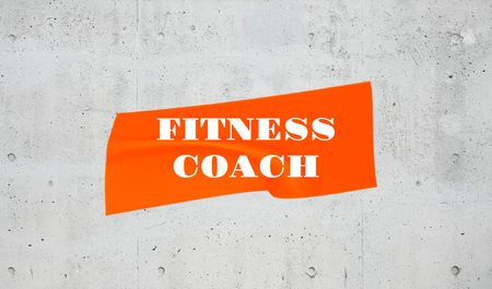 Platilla de diseño Fitness Coach services ad Business card