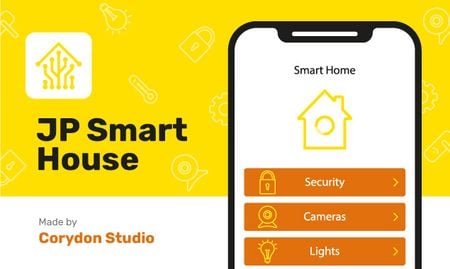 Product Hunt Launch Ad Smart Home App on Screen Gallery Image Design Template
