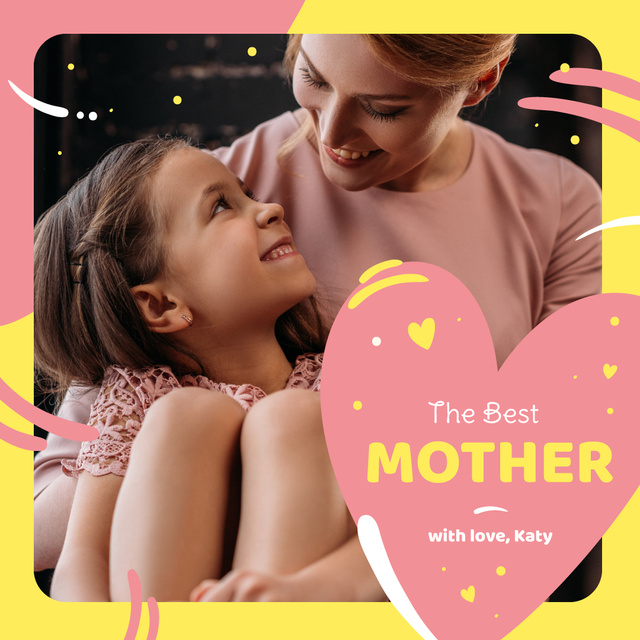 Happy mother with her daughter on Mother's Day Instagram – шаблон для дизайну