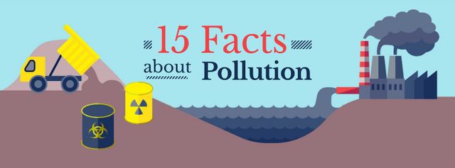 Facts about Pollution Facebook cover Modelo de Design