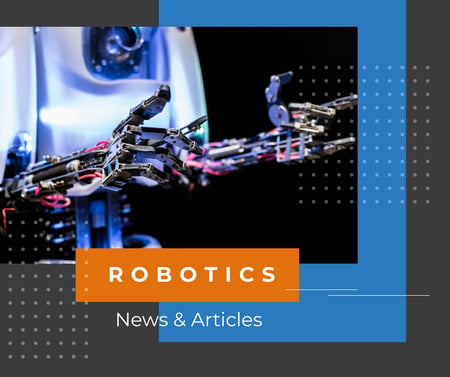 Designvorlage Modern robotics prosthetic technology für Facebook