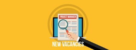 Template di design New Vacancies Project Manager Facebook Video cover