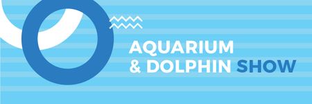 Aquarium & Dolphin show Announcement Email header Modelo de Design
