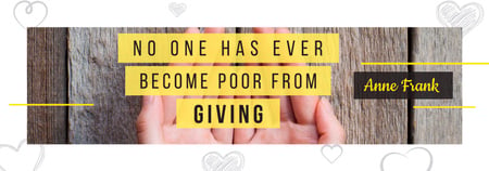Ontwerpsjabloon van Tumblr van Charity Quote with Open Palms