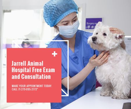 Jarrell Animal Hospital Medium Rectangle tervezősablon