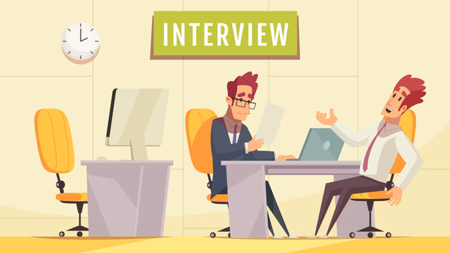 Man at job interview Full HD video Design Template