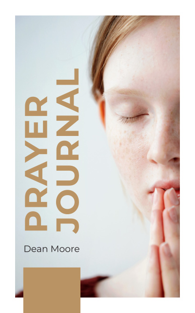 Designvorlage Young Woman Praying für Book Cover