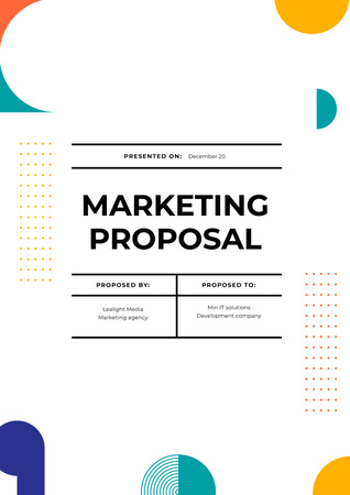 Marketing agency services offer Proposal Šablona návrhu