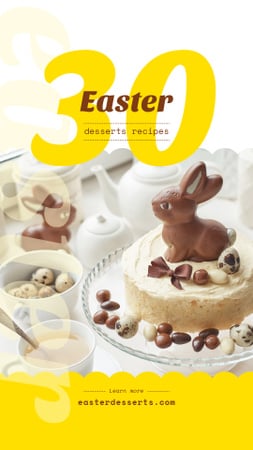 Chocolate Easter eggs and seets Instagram Story Šablona návrhu