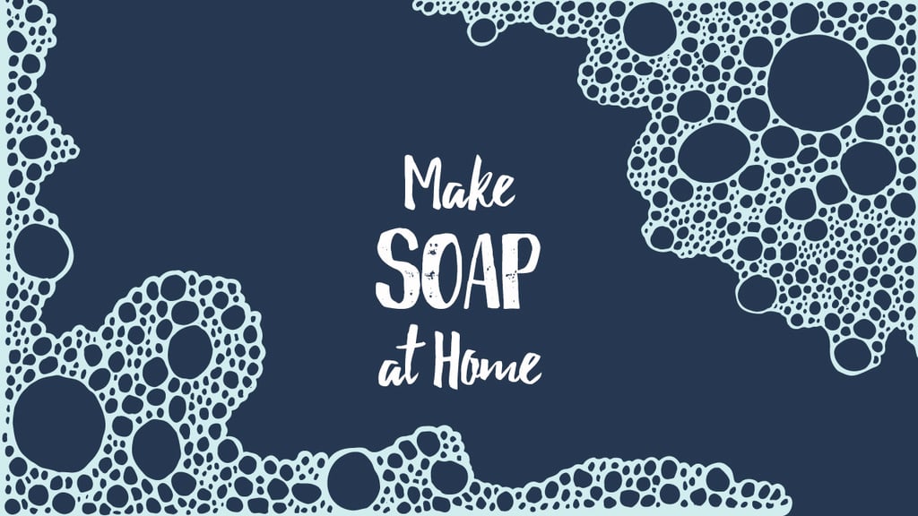 Handmade Soap Ad Pattern with Bubbles Youtube Thumbnail Modelo de Design