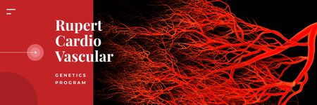 Blood vessels model Twitter Design Template