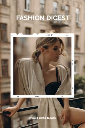 Fashion Digest with Attractive Woman Tumblr Tasarım Şablonu