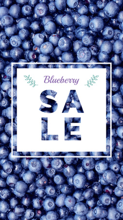 Ontwerpsjabloon van Instagram Story van Raw ripe Blueberries sale