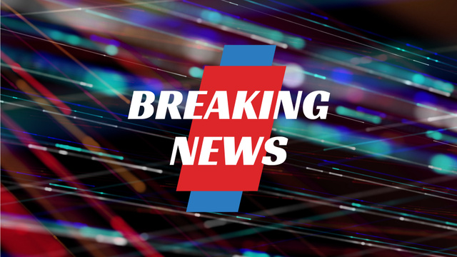 Breaking News Announcement Bright Moving Lines Full HD video Design Template