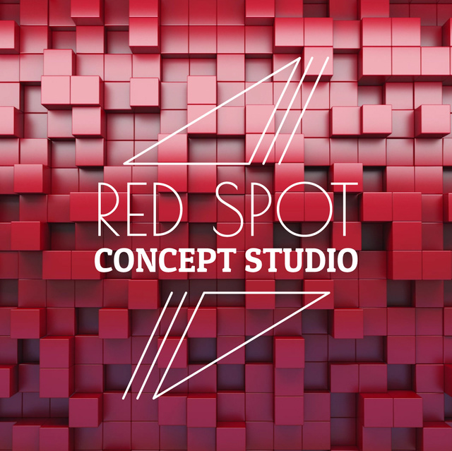 Bouncing red Cubes Animated Post Modelo de Design