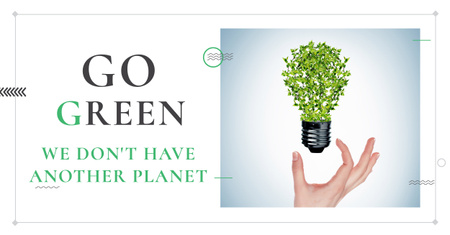 Ontwerpsjabloon van Facebook AD van Citation about green planet
