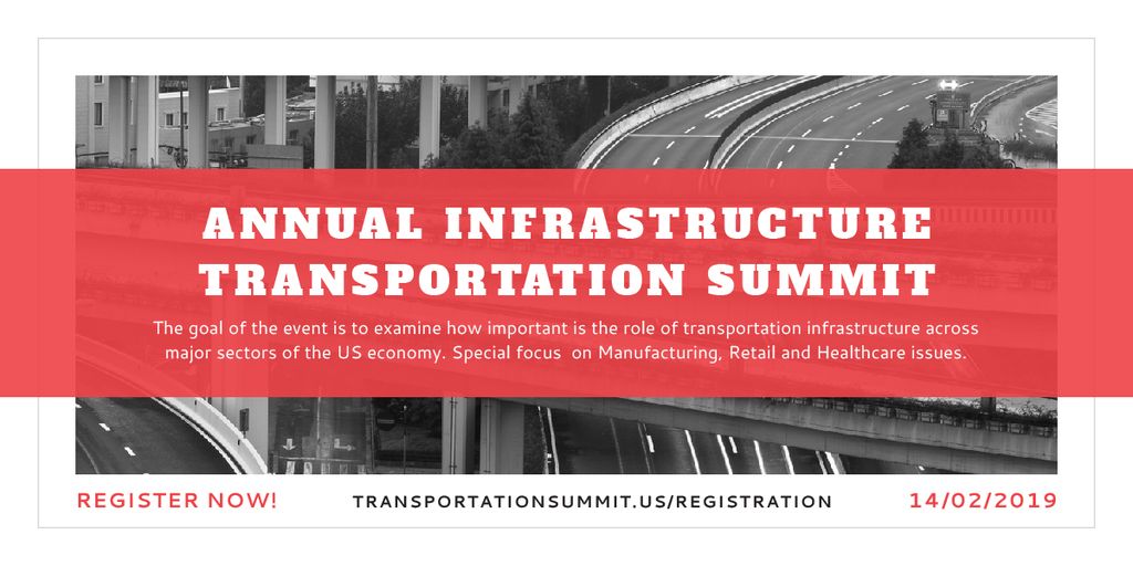 Annual infrastructure transportation summit Image Design Template
